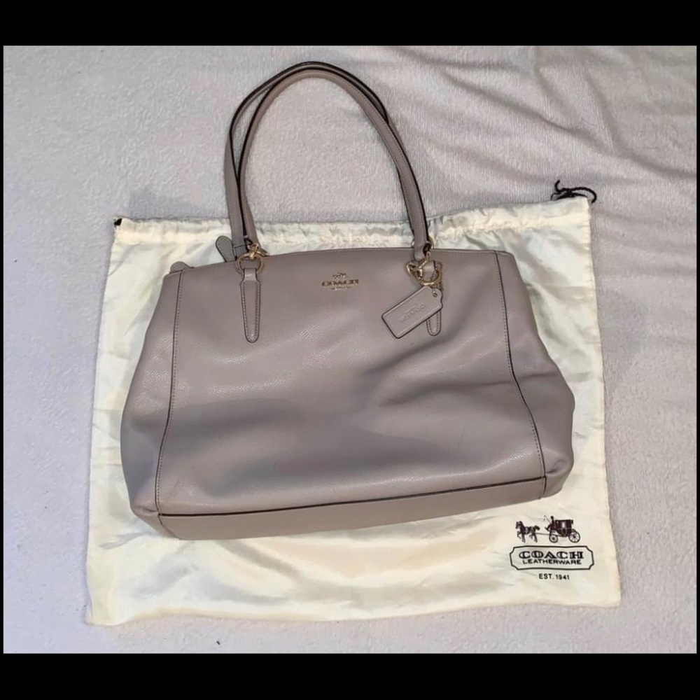 COACH grey Christie carryall with dust bag
